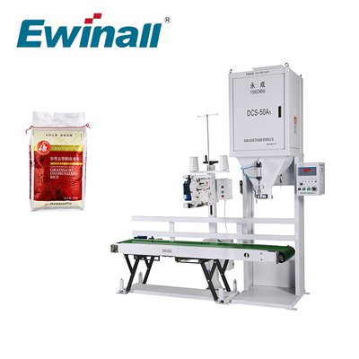 Impacchettatrice del riso di Ewinall DCS-50A1 5kg 10kg 15kg 25kg con il cucito del trasportatore