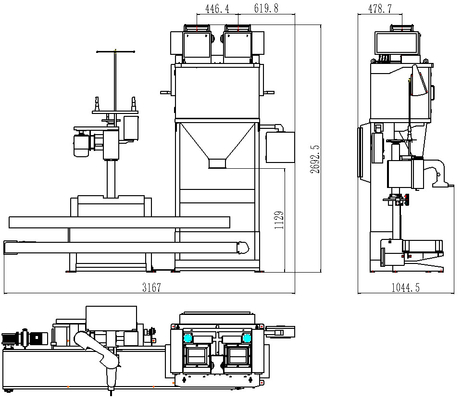 Macchina imballatrice DCS-50FB3+ Ewinall del riso automatico manuale