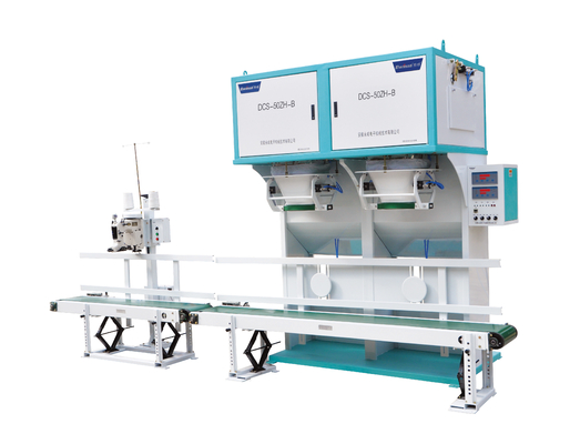 Macchina imballatrice 25kg dell'alimentazione animale della doppia scala 1.85KW a 50kg