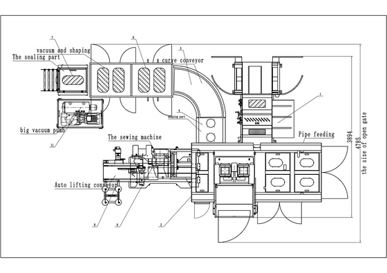 Min tessuto completamente automatico granulare dello SpA 133L/della borsa della macchina imballatrice della farina di vuoto