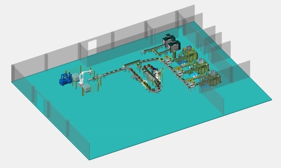 Catene di imballaggio automatizzate multifunzionali di servo moto sistema di Palletzing del robot di Converying